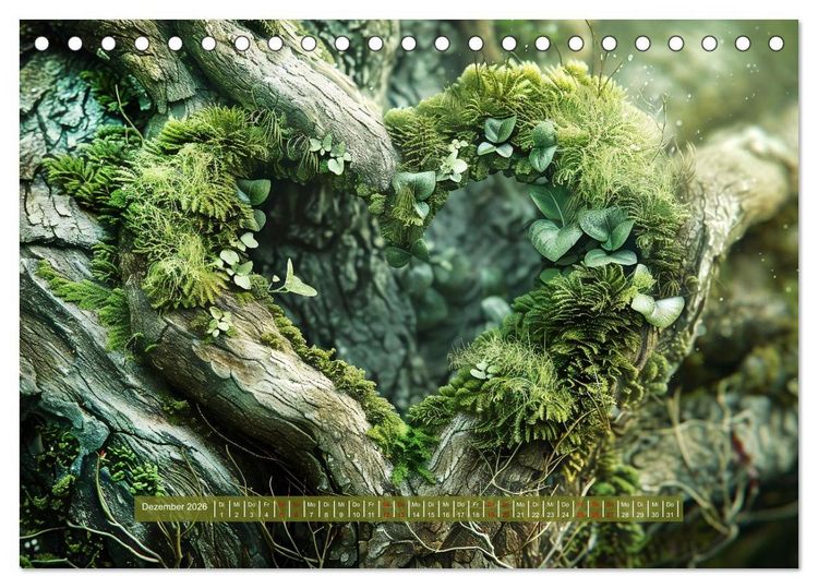 Produktbild: Mit dem Herzen der Natur (Tischkalender 2026 DIN A5 quer), CALVENDO Monatskalender