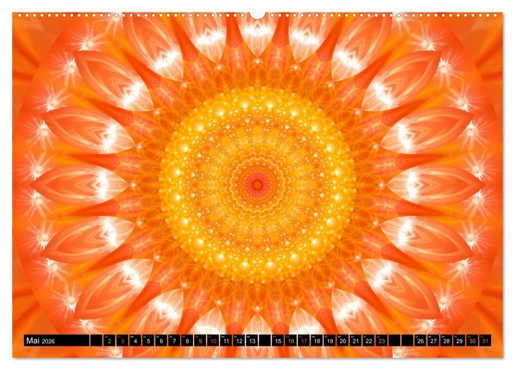 Produktbild: Energie - Mandalas in orange (Wandkalender 2026 DIN A2 quer), CALVENDO Monatskalender