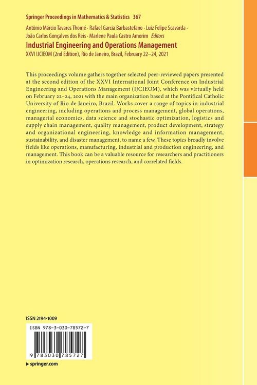 Produktbild: Industrial Engineering and Operations Management