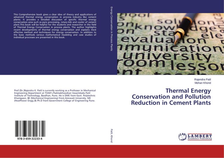 Produktbild: Thermal Energy Conservation and Pollution Reduction in Cement Plants