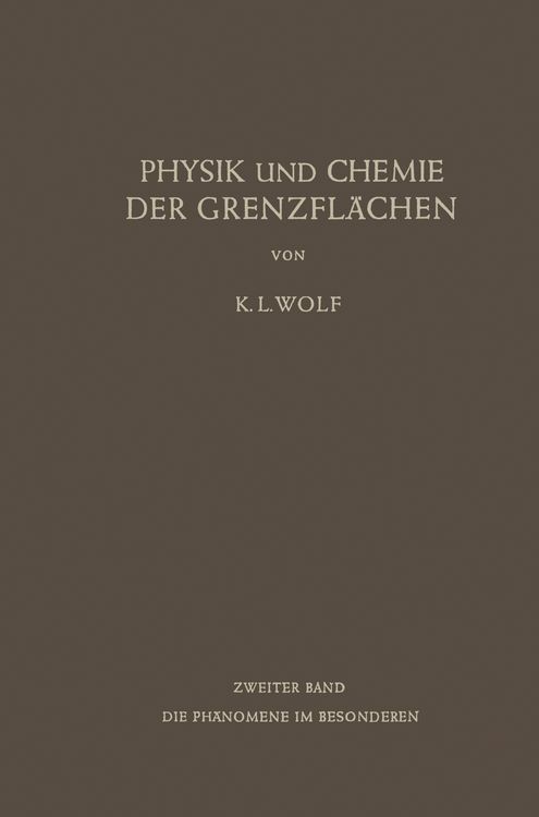 Produktbild: Physik und Chemie der Grenzfl&auml;chen