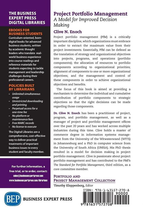 Produktbild: Enoch, C: Project Portfolio Management