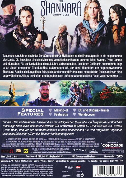 Produktbild: The Shannara Chronicles - Die komplette 1.Staffel [3 DVDs]
