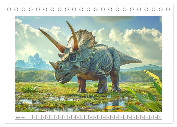 Produktbild: Vergessene Wunder - Ein Jahr mit ausgestorbenen Tieren (Tischkalender 2026 DIN A5 quer), CALVENDO Monatskalender