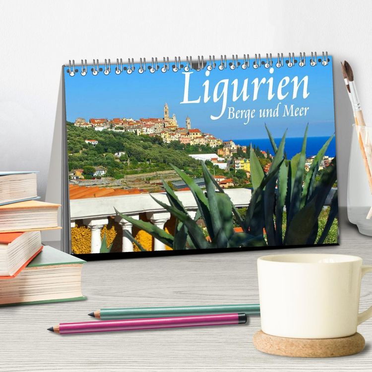 Produktbild: Ligurien - Berge und Meer (Tischkalender 2026 DIN A5 quer), CALVENDO Monatskalender