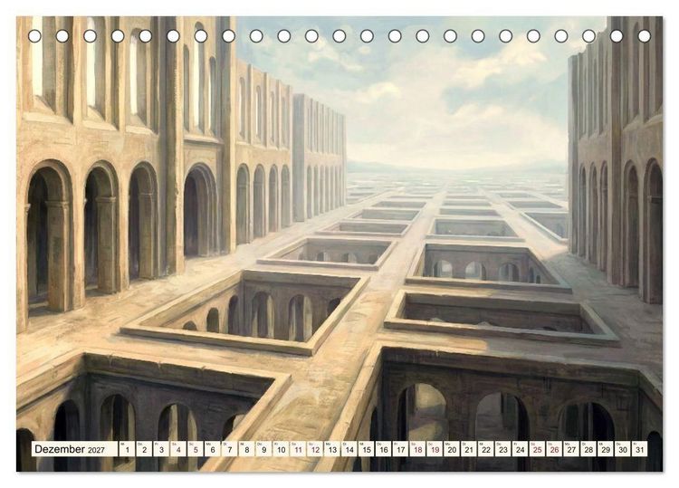 Produktbild: Welten der Literatur - Zw&ouml;lf Zust&auml;nde des Imagin&auml;ren (Tischkalender 2027 DIN A5 quer), CALVENDO Monatskalender