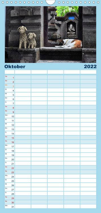Produktbild: Familienplaner Hunde aus aller Welt (Wandkalender 2022 , 21 cm x 45 cm, hoch)