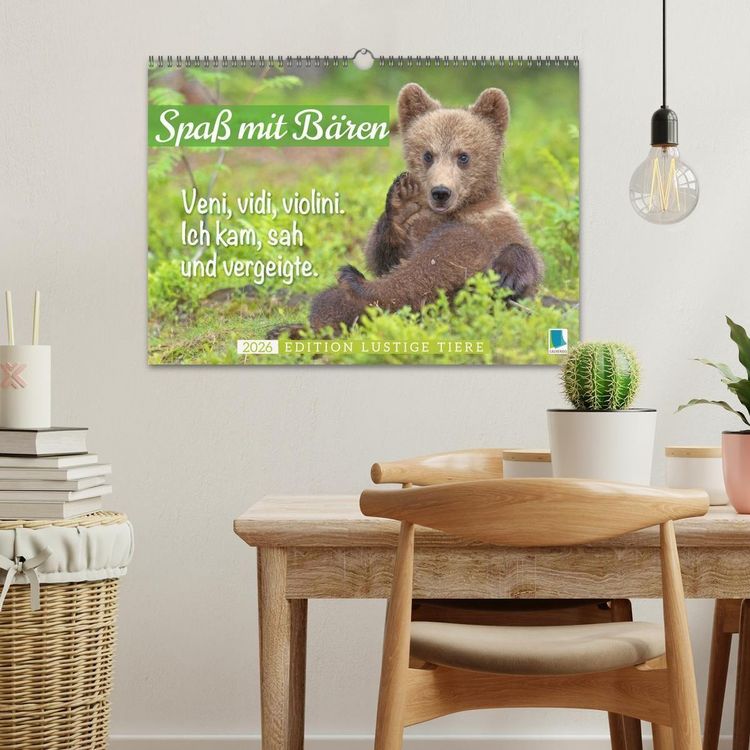 Produktbild: Spa&szlig; mit B&auml;ren: Edition lustige Tiere (Wandkalender 2026 DIN A3 quer), CALVENDO Monatskalender