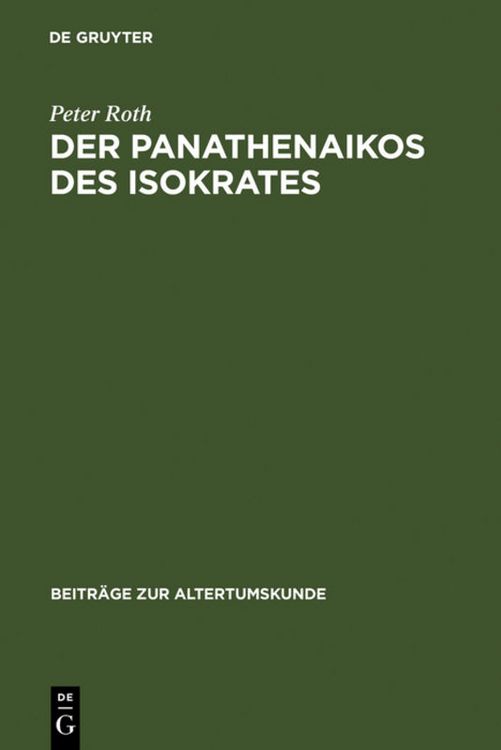 Produktbild: Der Panathenaikos des Isokrates