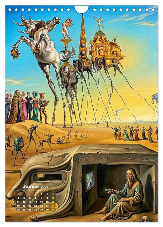 Produktbild: Dali und Magritte: zwei surreale Wirklichkeiten (Wandkalender 2027 DIN A4 hoch), CALVENDO Monatskalender