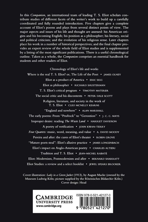 Produktbild: The Cambridge Companion to T. S. Eliot