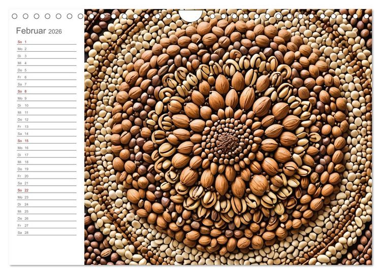 Produktbild: Natural Mandalas - Kraftvolle KI Mandalas aus Naturmaterialien (Wandkalender 2026 DIN A4 quer), CALVENDO Monatskalender