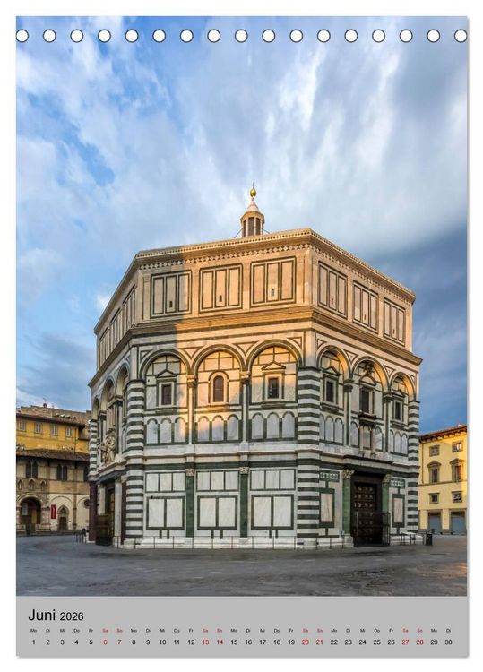 Produktbild: FLORENZ Impressionen bei Tag und Nacht (Tischkalender 2026 DIN A5 hoch), CALVENDO Monatskalender