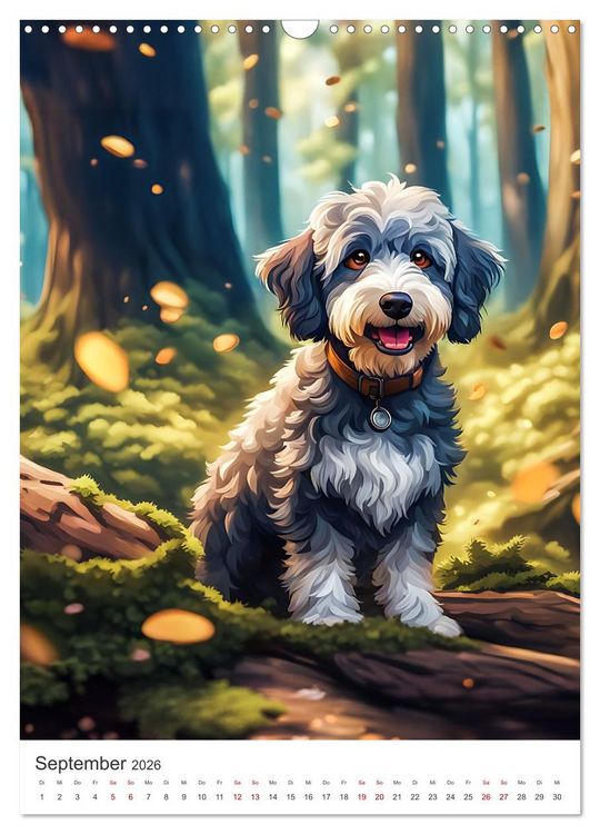 Produktbild: Der Aussiedoodle - Lebensfreude pur (Wandkalender 2026 DIN A3 hoch), CALVENDO Monatskalender