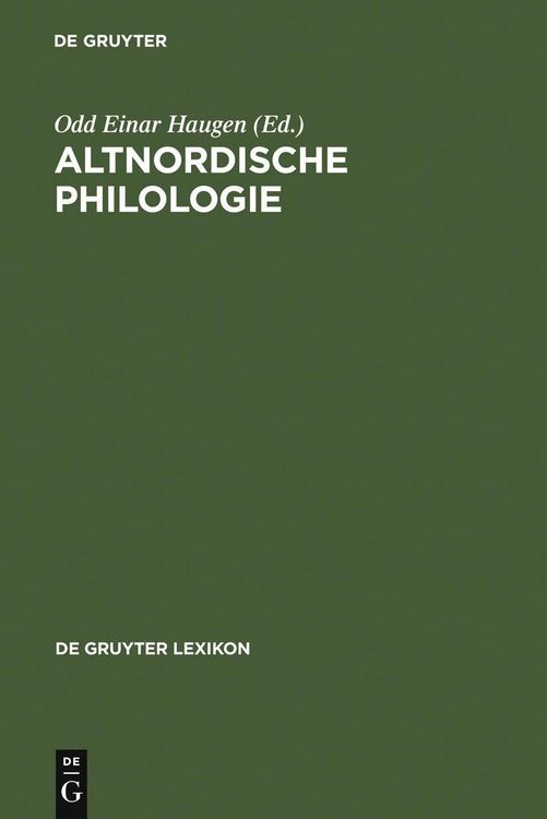 Produktbild: Altnordische Philologie