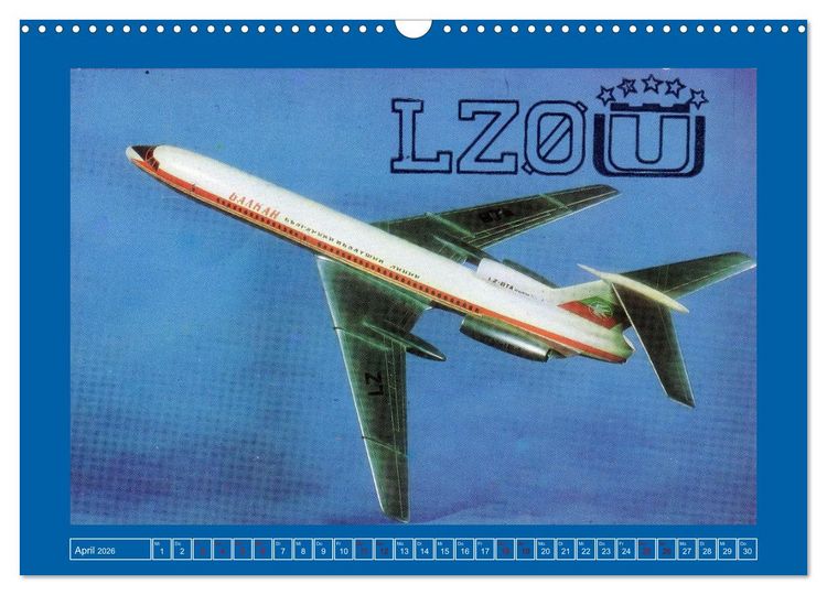 Produktbild: &Uuml;ber den Wolken - Flugzeuge des 20. Jahrhunderts auf Amateurfunkkarten (Wandkalender 2026 DIN A3 quer), CALVENDO Monatskalender