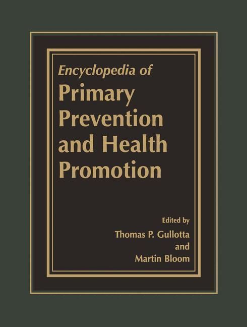 Produktbild: Encyclopedia of Primary Prevention and Health Promotion, 2 Pts.