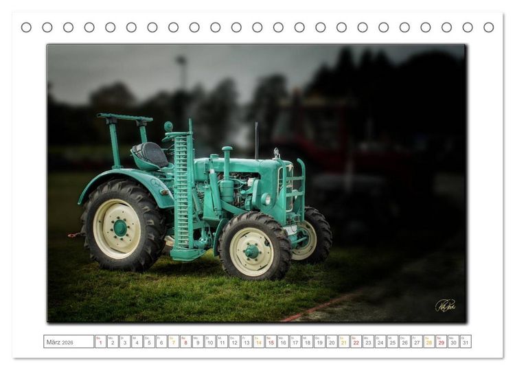 Produktbild: Oldtimer - Trecker Liebe (Tischkalender 2026 DIN A5 quer), CALVENDO Monatskalender