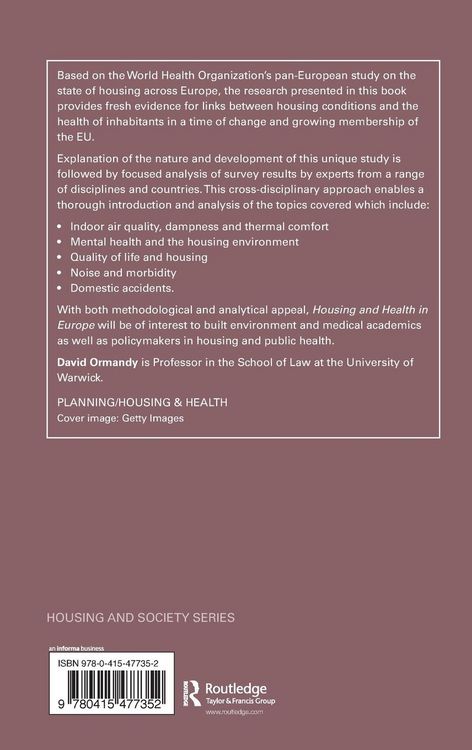 Produktbild: Housing and Health in Europe
