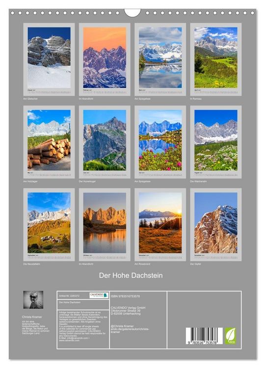 Produktbild: Der Hohe Dachstein (Wandkalender 2027 DIN A3 hoch), CALVENDO Monatskalender