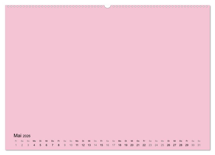 Produktbild: DIY Bastel-Kalender -Warme Pastell Farben- Zum Selbstgestalten (hochwertiger Premium Wandkalender 2026 DIN A2 quer), Kunstdruck in Hochglanz