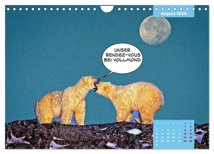 Produktbild: Lustige Eisb&auml;ren (Wandkalender 2026 DIN A4 quer), CALVENDO Monatskalender