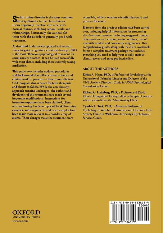 Produktbild: Managing Social Anxiety Therapist Guide