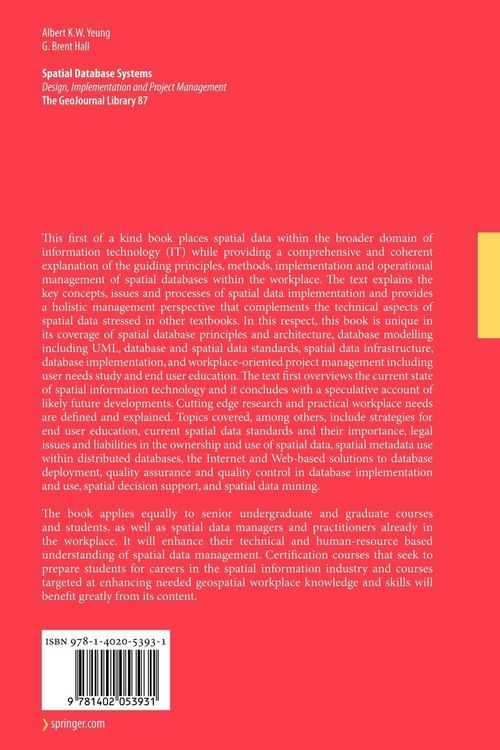 Produktbild: Spatial Database Systems