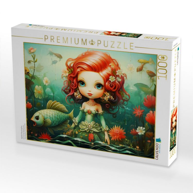Produktbild: CALVENDO Puzzle Niedlich Meerjungfrau | 1000 Teile Lege-Gr&ouml;&szlig;e 64x48cm Foto-Puzzle f&uuml;r gl&uuml;ckliche Stunden