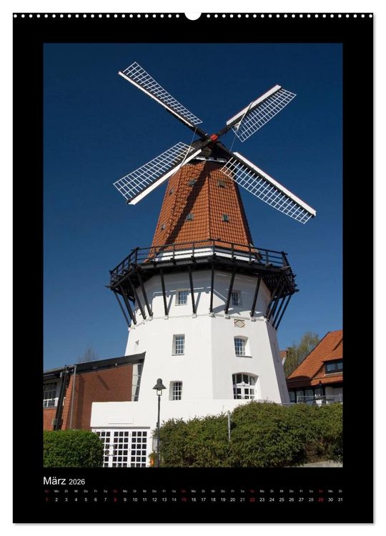 Produktbild: Windm&uuml;hlen in Deutschland (hochwertiger Premium Wandkalender 2026 DIN A2 hoch), Kunstdruck in Hochglanz