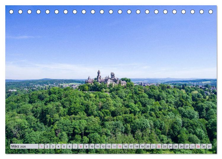 Produktbild: Ausblicke - Mittelhessen von Oben (Tischkalender 2026 DIN A5 quer), CALVENDO Monatskalender