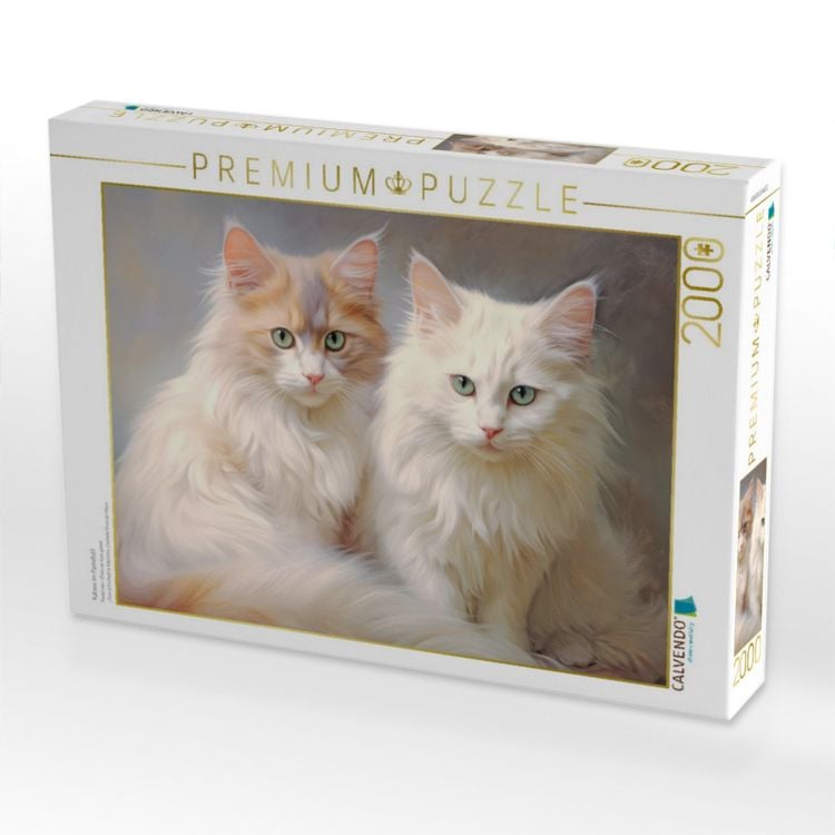 Produktbild: CALVENDO Puzzle Katzen im Pastellstil | 2000 Teile Lege-Gr&ouml;&szlig;e 90x67cm Foto-Puzzle f&uuml;r gl&uuml;ckliche Stunden