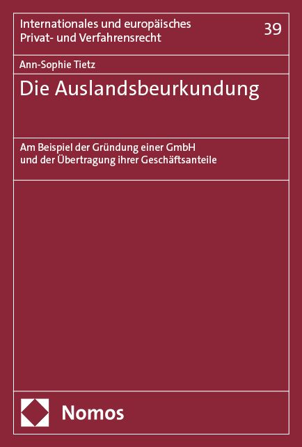Produktbild: Die Auslandsbeurkundung