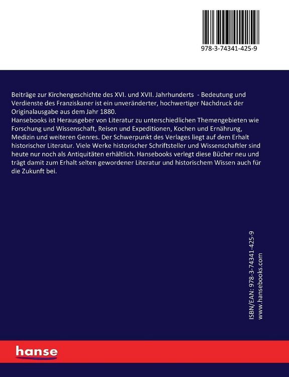 Produktbild: Beitr&auml;ge zur Kirchengeschichte des XVI. und XVII. Jahrhunderts