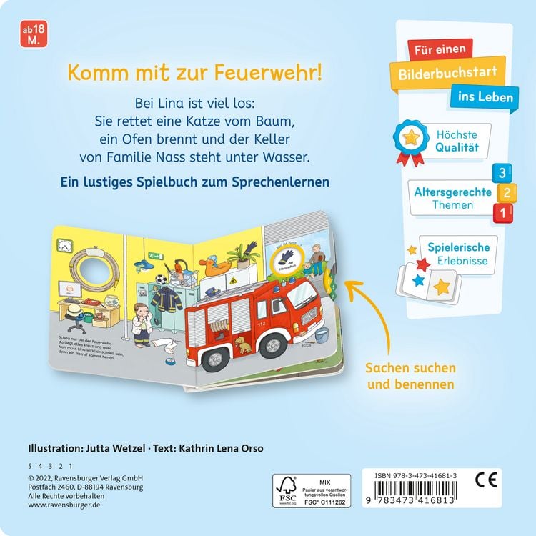 Produktbild: Wo ist blo&szlig; &hellip;? - Mein Feuerwehr-Buch zum Sachen suchen