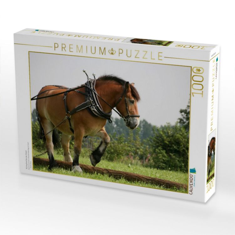 Produktbild: CALVENDO Puzzle R&uuml;ckepferd bei der Arbeit | 1000 Teile Lege-Gr&ouml;&szlig;e 64x48cm Foto-Puzzle f&uuml;r gl&uuml;ckliche Stunden