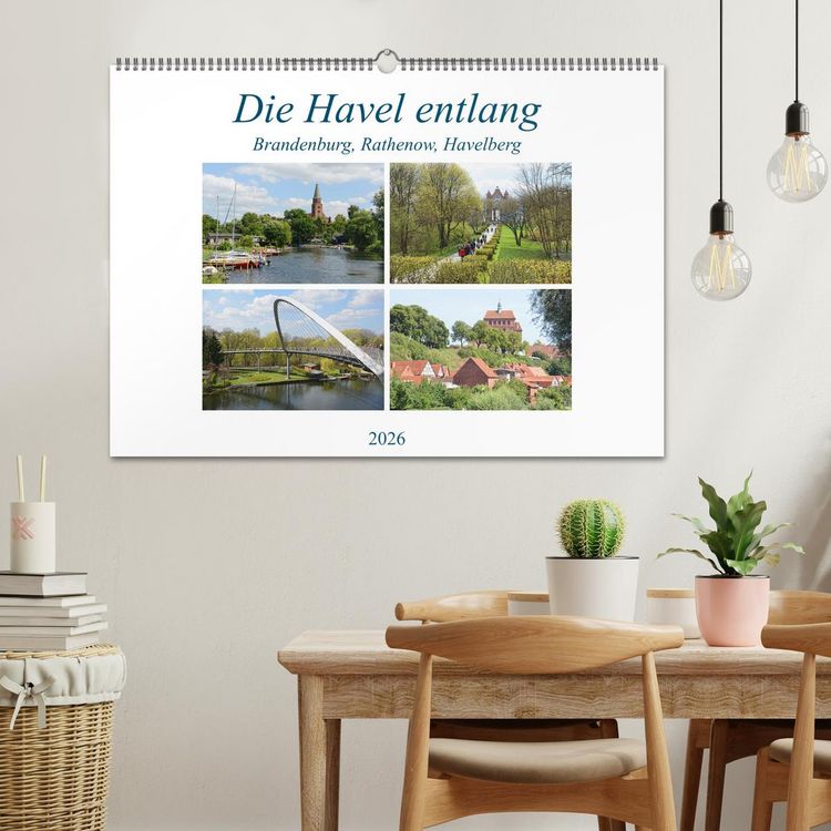 Produktbild: Die Havel entlang - Brandenburg, Rathenow, Havelberg (Wandkalender 2026 DIN A2 quer), CALVENDO Monatskalender