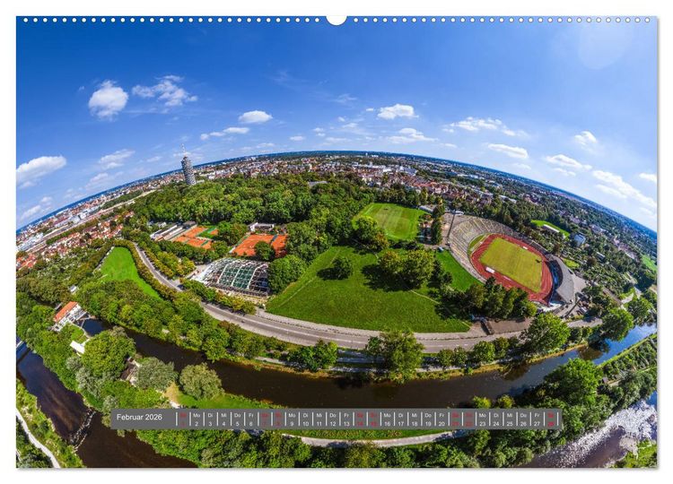 Produktbild: Meine Heimat von oben - Luftbilder von Augsburg (hochwertiger Premium Wandkalender 2026 DIN A2 quer), Kunstdruck in Hochglanz