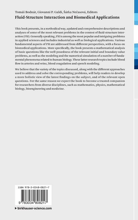 Produktbild: Fluid-Structure Interaction and Biomedical Applications