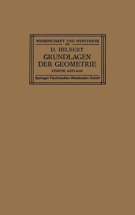 Produktbild: Grundlagen der Geometrie