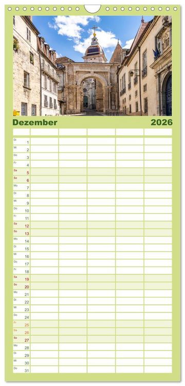 Produktbild: Familienplaner 2026 - Frankreich - Franche-Comt&eacute; mit 5 Spalten (Wandkalender, 21 x 45 cm) CALVENDO