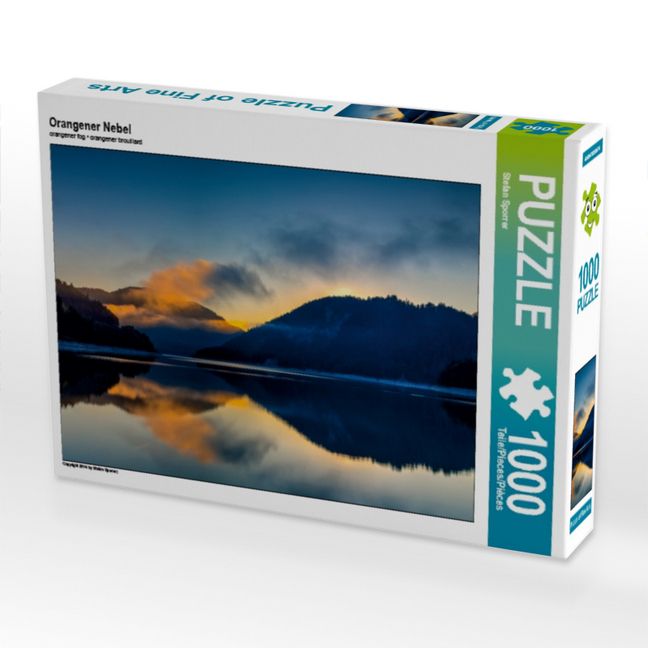 Produktbild: CALVENDO Puzzle Orangener Nebel 1000 Teile Puzzle quer | 1000 Teile Lege-Gr&ouml;&szlig;e 64 &times; 48 cm Foto-Puzzle f&uuml;r gl&uuml;ckliche Stunden