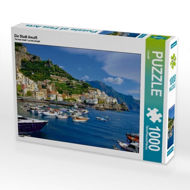 Produktbild: CALVENDO Puzzle Die Stadt Amalfi | 1000 Teile Lege-Gr&ouml;&szlig;e 64x48cm Foto-Puzzle f&uuml;r gl&uuml;ckliche Stunden
