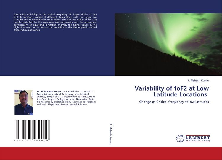 Produktbild: Variability of foF2 at Low Latitude Locations