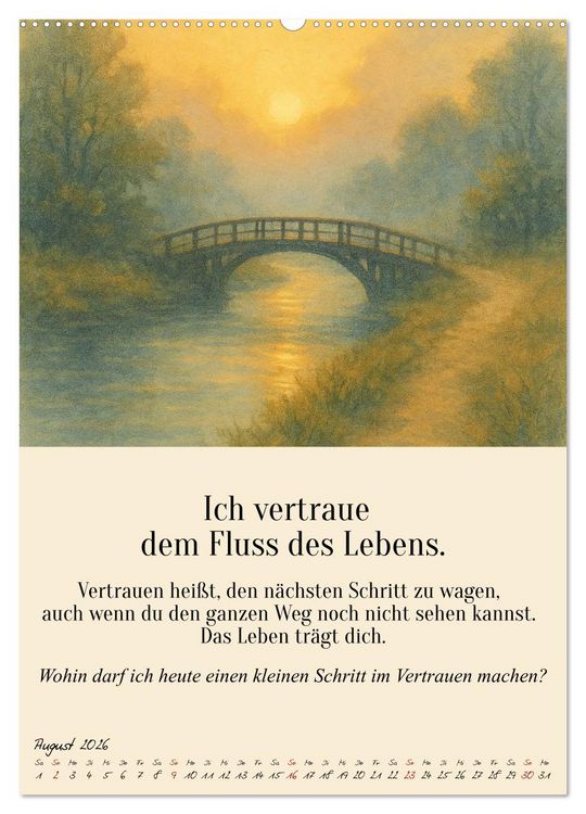 Produktbild: 12 Schl&uuml;ssel zur inneren Freiheit - Ein Jahr f&uuml;r dein inneres Zuhause &ndash; liebevoll, mutig, echt. (Wandkalender 2026 DIN A2 hoch), CALVENDO Monatskalender