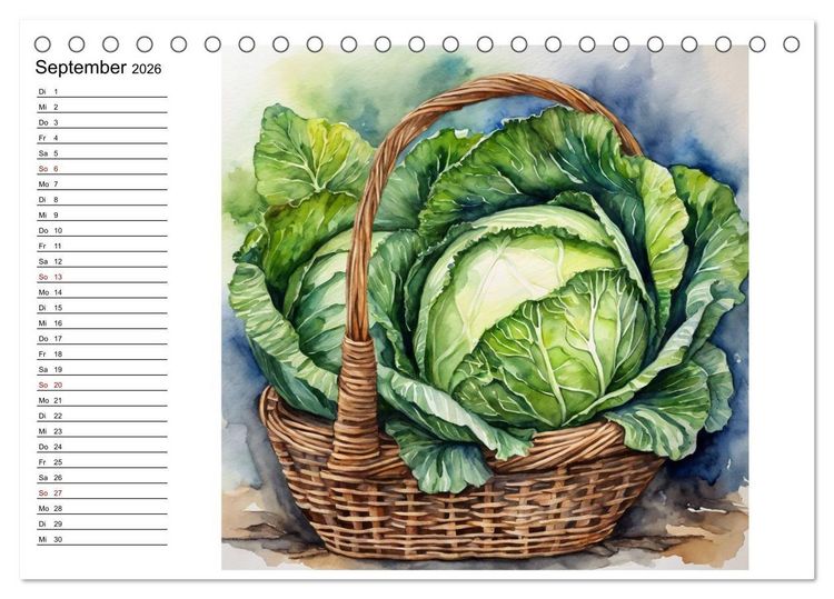 Produktbild: Frische Ernte (Tischkalender 2026 DIN A5 quer), CALVENDO Monatskalender