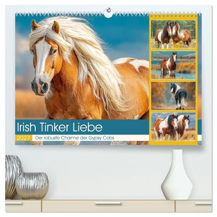 Produktbild: Irish Tinker Liebe. Der robuste Charme der Gypsy Cobs (hochwertiger Premium Wandkalender 2027 DIN A2 quer), Kunstdruck in Hochglanz