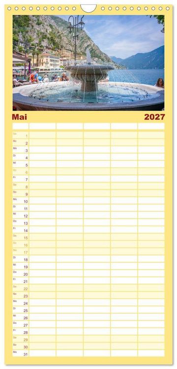 Produktbild: Familienplaner 2027 - Limone sul Garda - Traumhaftes St&auml;dtchen am Gardasee mit 5 Spalten (Wandkalender, 21 x 45 cm) CALVENDO