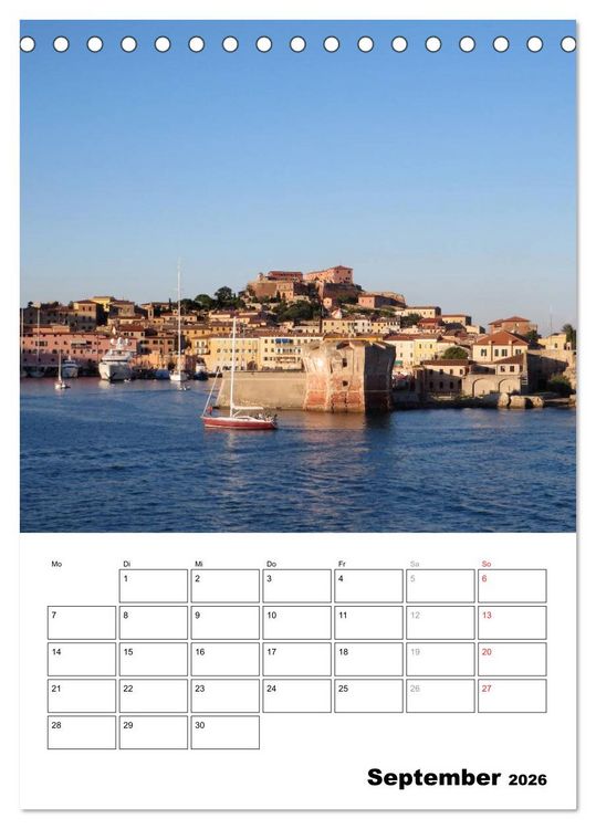 Produktbild: ELBA Trauminsel der Toskana (Tischkalender 2026 DIN A5 hoch), CALVENDO Monatskalender