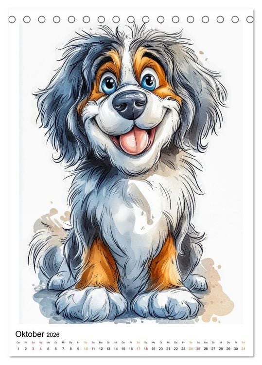 Produktbild: Hunde mit Humor (Tischkalender 2026 DIN A5 hoch), CALVENDO Monatskalender